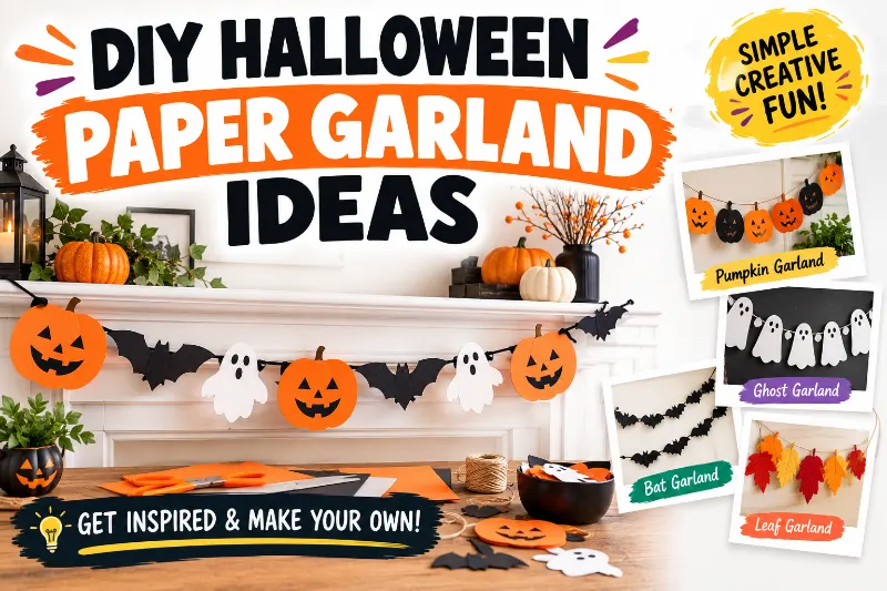 DIY Halloween Paper Garland: 21 Easy Ideas for a Spooky Home