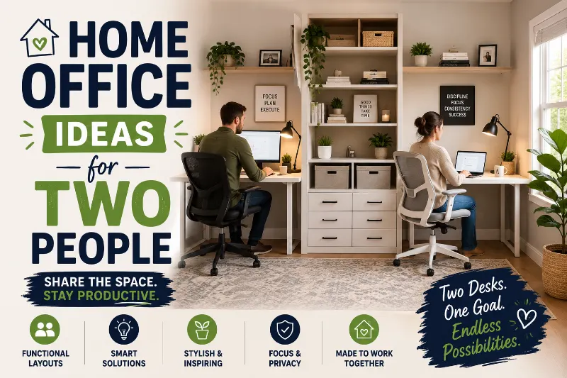 17 Home Office Ideas for Two People to Share a Stylish Workspace