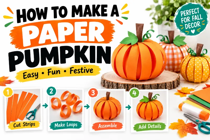 How to Make a Paper Pumpkin: An Easy Fall Craft for Beginners