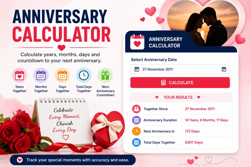 Marriage Anniversary Calculator 