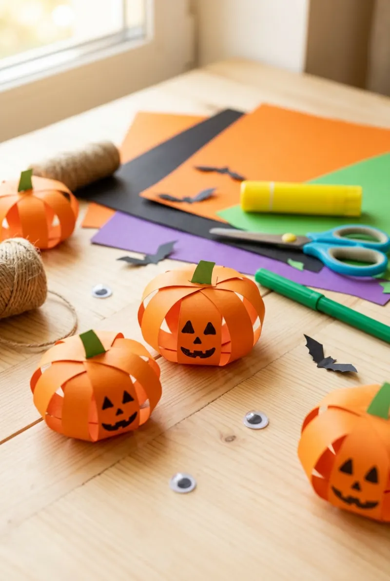 paper pumpkin craft
