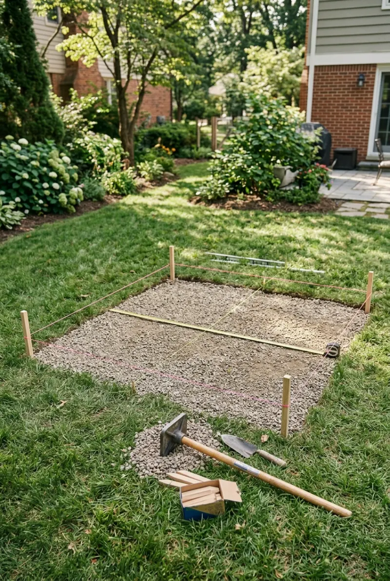 prepare playhouse ground