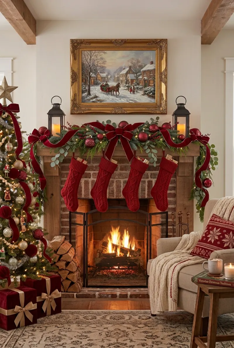 Velvet Ribbon and Ornaments